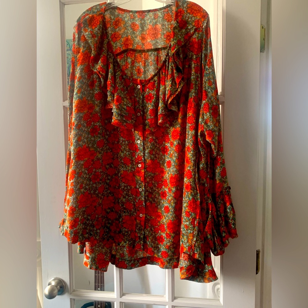 Free people ruffled tunic
